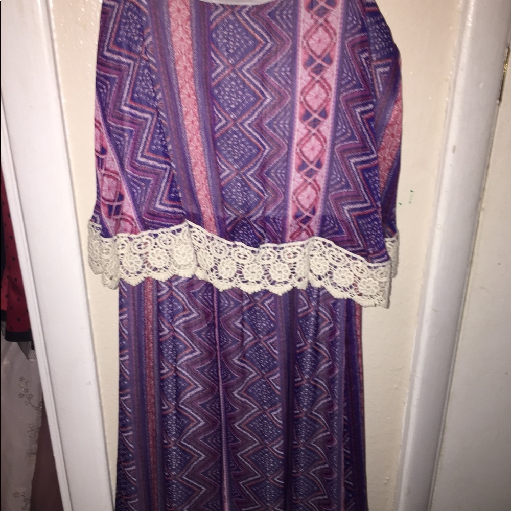 Lace Pink and Purple Dress